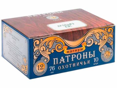 Патрон 12/76 СКМ №3 43-46г Магнум, коробка 10 шт.