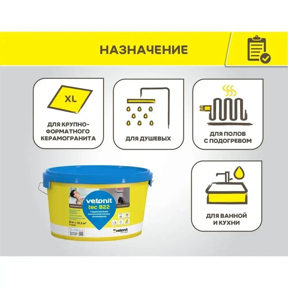 Vetonit Мастика гидроизоляционная 4 кг