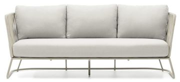 Уличный 3-местный диван Saconca из шнура и серой оцинкованной стали 189 см La Forma Испания