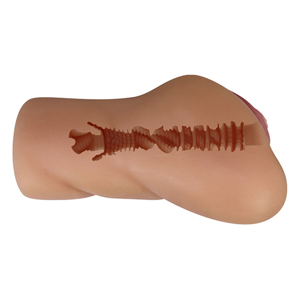 Коричневый мастурбатор-вагина 16,5см Pretty Love Crazy Bull Eliana Realistic Pussy BM-009235N-1