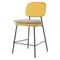 Стул полубарный с контрастным кантом pea, велюр, желтый/бежевый