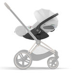 Коляска 3 в 1 Cybex Priam IV Chrome Brown complete и автокресло Cloud T i-Size Platinum White Plus Leaf Green
