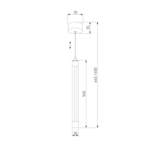 50189/1 LED / подвесной светильник / матовое золото