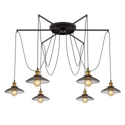 Citilux Эдисон CL451261 Люстра паук Венге Бронза