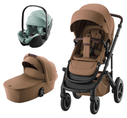 Коляска 3 в 1 Britax Roemer Smile 5Z LUX и автокресло Baby-Safe PRO Jade Green Warm Caramel
