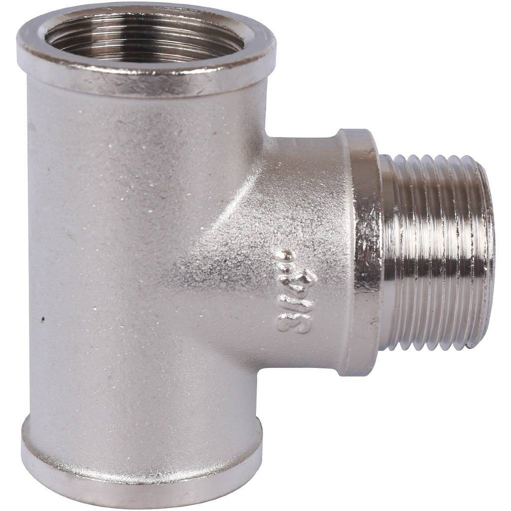 Тройник STOUT никелированный 3/4" ВР/НР/ВР