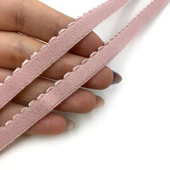 Резинка отделочная пыльно-розовая 10 мм (цв. 019), 641/10