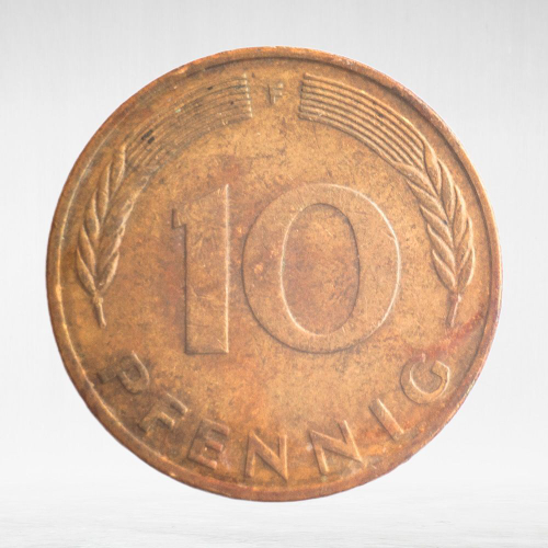 Germany, 10 Pfennigs, 1983, (Stuttgart Mint - "F"), VF