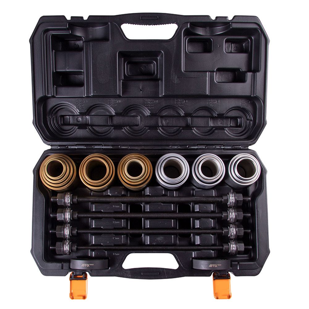 AFFIX (AF11020026C) Набор оправок для монтажа и демонтажа сайлентблоков, кейс, 26 предметов