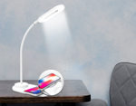 Светодиодная настольная лампа с беспроводной зарядкой DE588 WH белый LED 3000-6400K 3W