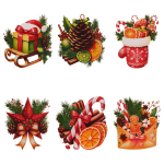 Набор стаканов 3шт, 250мл «Зимняя фантазия» 6 видов