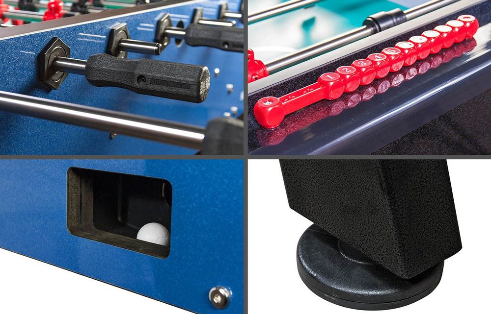 Настольный футбол (кикер) "Milan" (144 х 77 х 90 см, сине-черный)