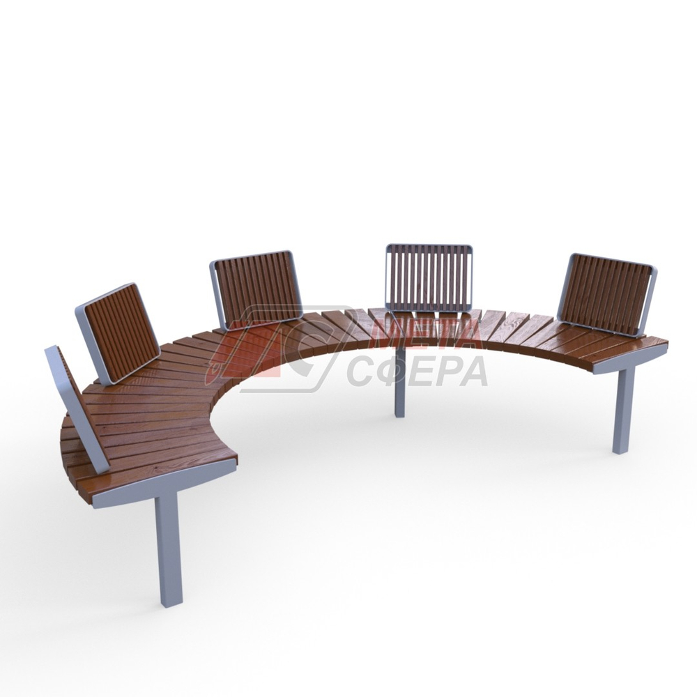 Скамейка Верона радиусная