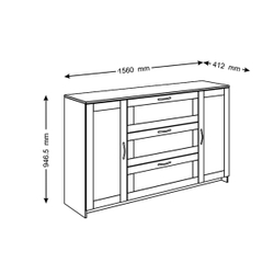 Сириус Тумба 2 двери и 3 ящика