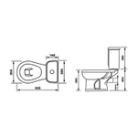 Унитаз-компакт "Дора" белый (гориз, нижн, сид полипр, арм) (Ст.Оскол)