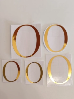 Наклейки свадебныебуквы на бутылки и бокалы инициалы "О"