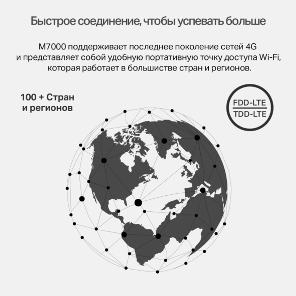 TP-Link M7200 Мобильный Wi Fi роутер N300 со встроенным модемом 4G LTE