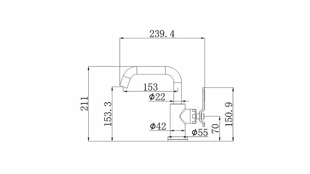 Смеситель для раковины Bronze De Luxe 1760'S LOFT 1178CC