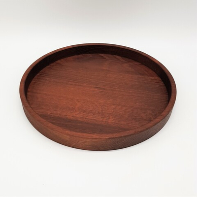 Тарелка для подачи; дуб махагон; D=250мм, H=27мм.