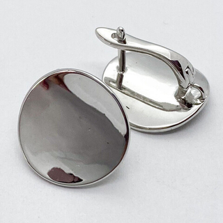 Ювелирные швензы с родиевым покрытием, размер 17*17 мм, цена за пару