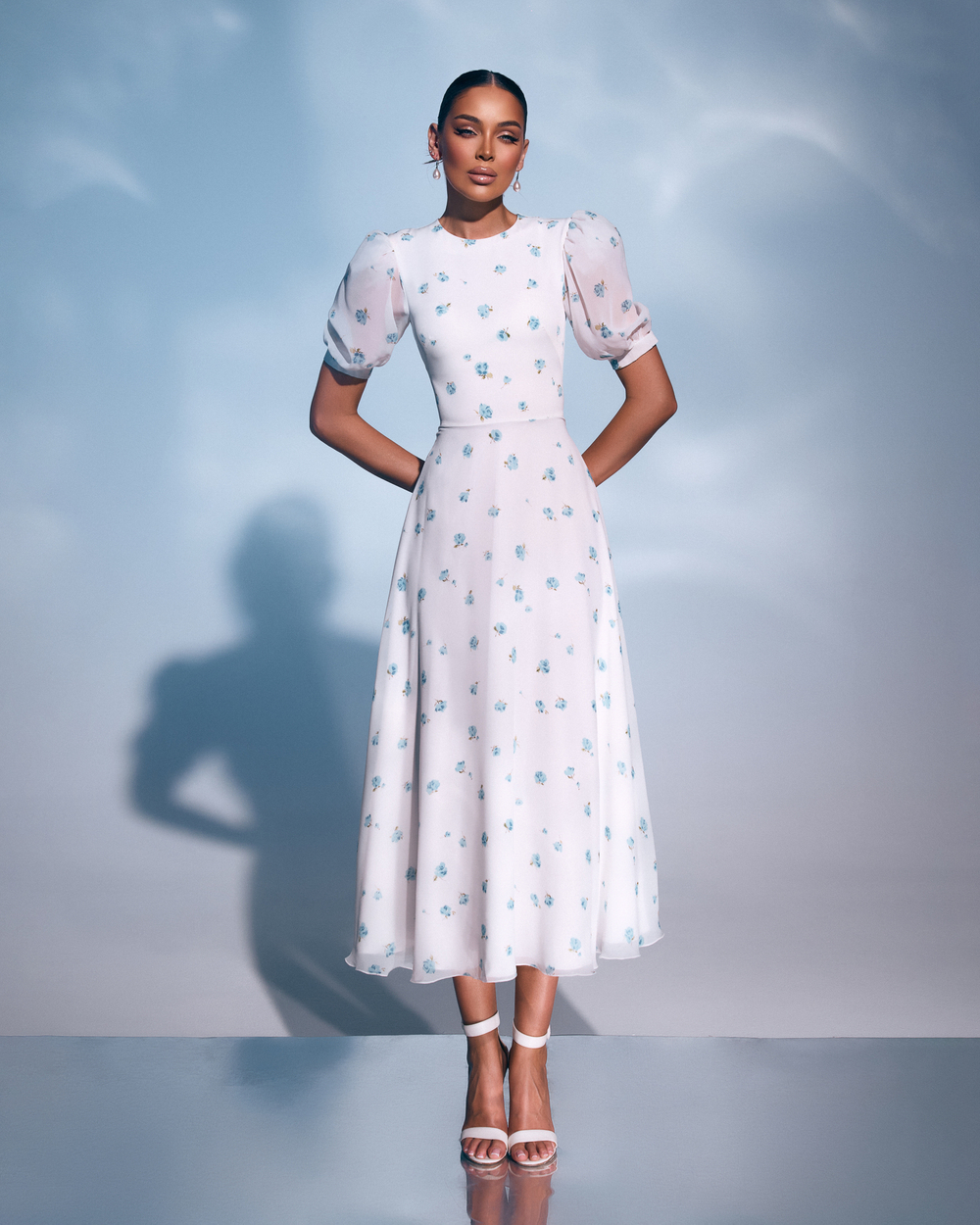 Платье Sabrina flower blue