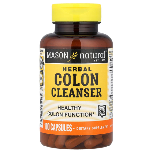 Mason Natural, Очищающее травяное средство для кишечника, 100 капсул