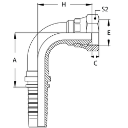 Фитинг DN 20 BSP (Г) 3/4 (90)