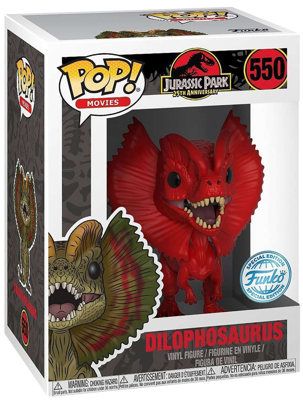 Фигурка Funko POP! Movies Jurassic Park 25th Dilophosaurus (Red) (Exc) (550) 32364