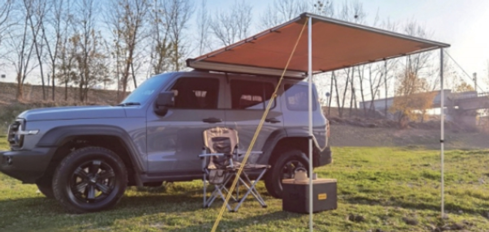 Маркиза автомобильная 2х2,5 м, (канвас) песочный РИФ