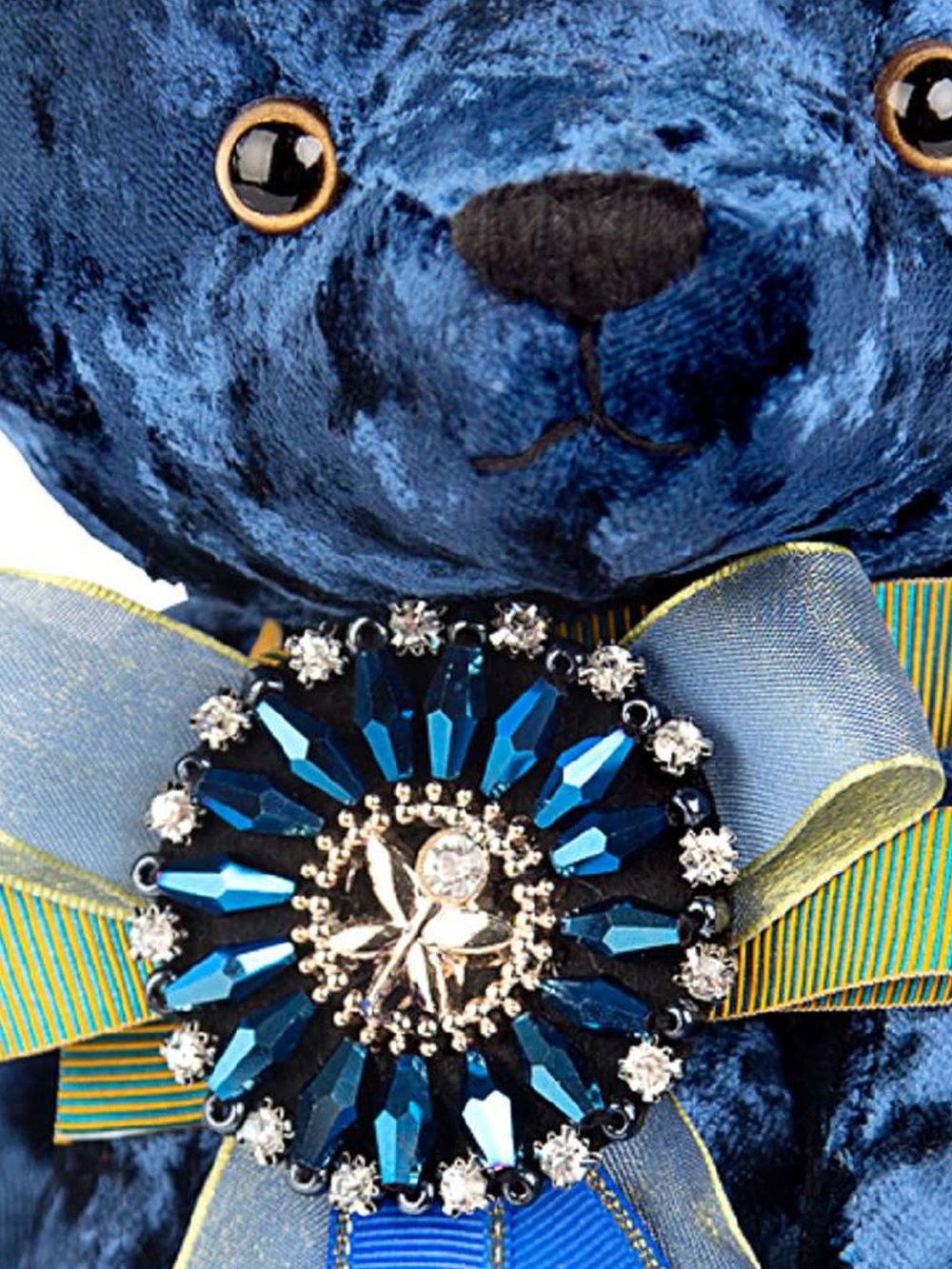 Мягкая игрушка Медведь БернАрт сапфировый 30см