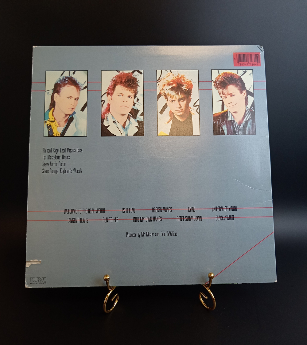 LP Mr Mister - Welcome To The Real World. Виниловая пластинка 12 дюймов New York, USA 1985 год