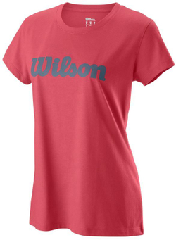 Женская теннисная футболка Wilson W Script Tech Tee II - holly berry