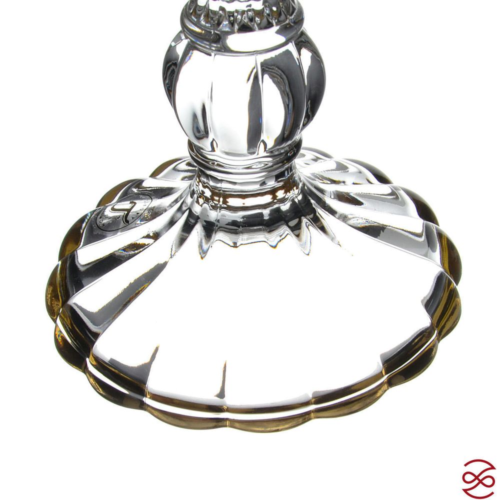 Конфетница на ножке с крышкой TIMON Violet/Gold 28*17см