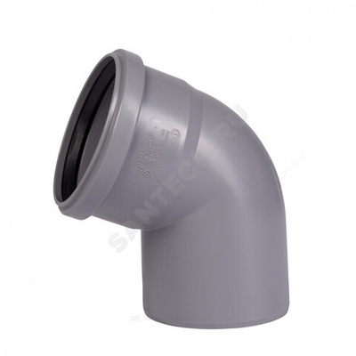 Отвод PP-H серый HT HTB Дн 32х67гр б/нап в/к Ostendorf 110130