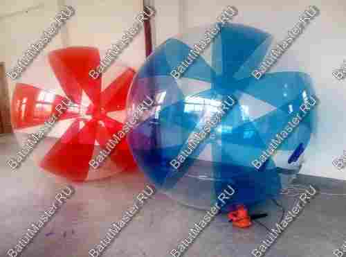 Аттракцион Водный шар ПВХ «Прозрачно-голубой» 1,5*1,5*1,5 м