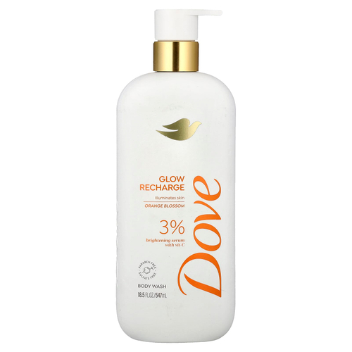 Dove, Glow Recharge, гель для душа, цветы апельсина, 547 мл (18,5 жидк. унции)
