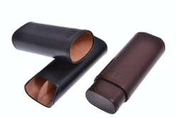 Чехол P&A на 2 сигары Робусто, натуральная кожа и кедр, T1105 Brown