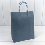 Пакет подарочный 26х33х12см (Синий, Крафт)