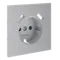 Накладка для розетки с заземлением и защитными шторками, с USB A+A, S70 (серый) vls000916