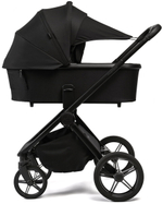 Детская коляска Peppy Monaco 3 в 1 с автокреслом Verona Beige Black (черный), рама черная матовая