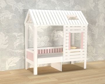 Кровать-домик АМИ-2 (крыша двускатная) левая