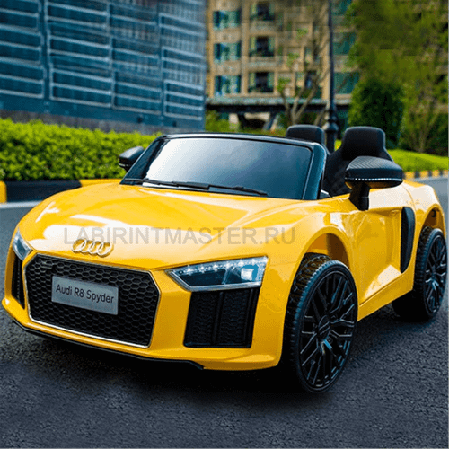 Детский электромобиль "AUDI R8" желтый