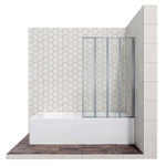 Шторка для ванны Ambassador Bath Screens 16041111R (100х140) хром,стекло прозрачное,складная,1 место