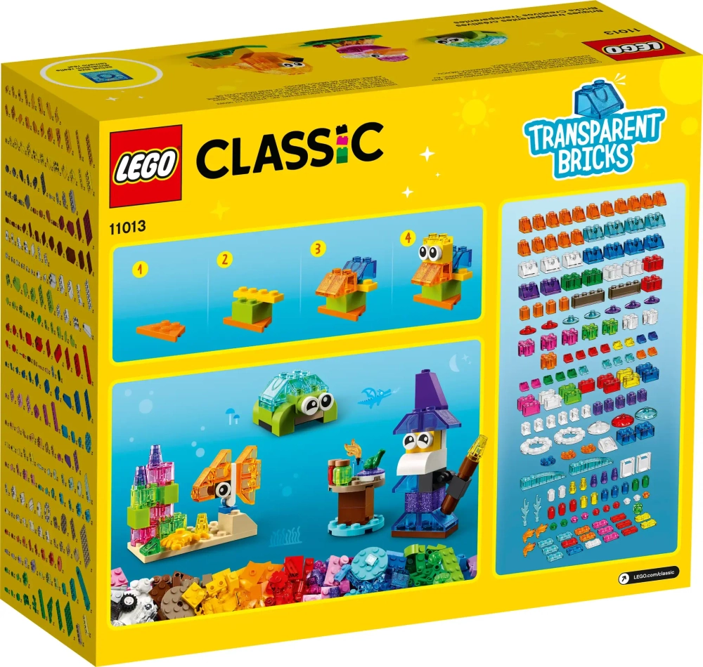 Конструктор LEGO Classic 11013 Набор с прозрачными деталями