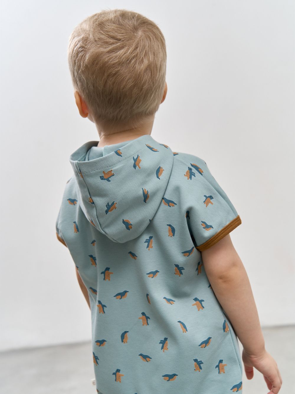 Песочник с капюшоном "Пингвины" 0+