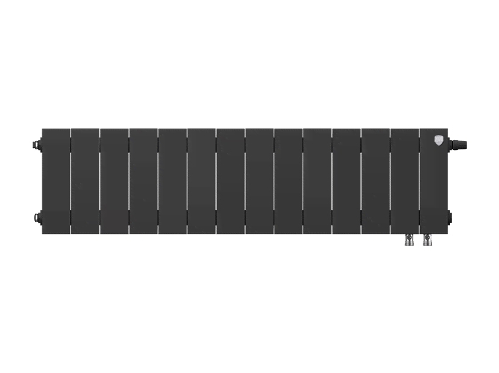 Радиатор биметаллический Royal Thermo PianoForte 200 Noir Sable 14 секций VDR (нижнее правое подключение)