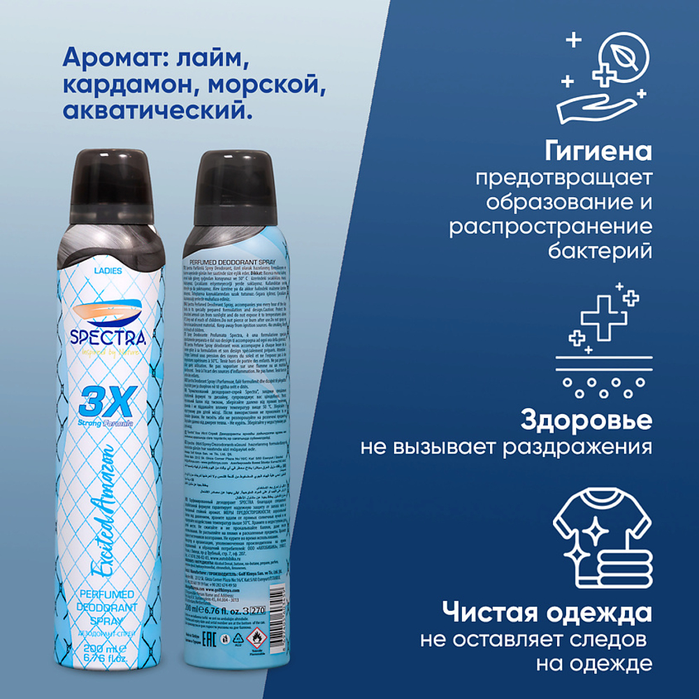 Дезодорант спрей женский SPECTRA Excited Amazon 200 мл