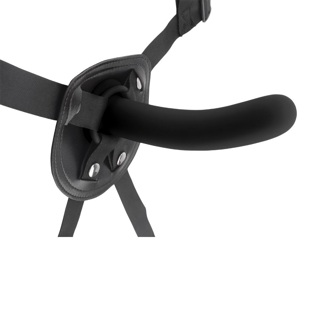 Черный страпон Raw Recruit Strap-On M - 15 см. (Цвет: черный)