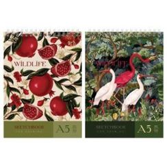 Скетчбук 60л. А5 на гребне BG "Тропики"