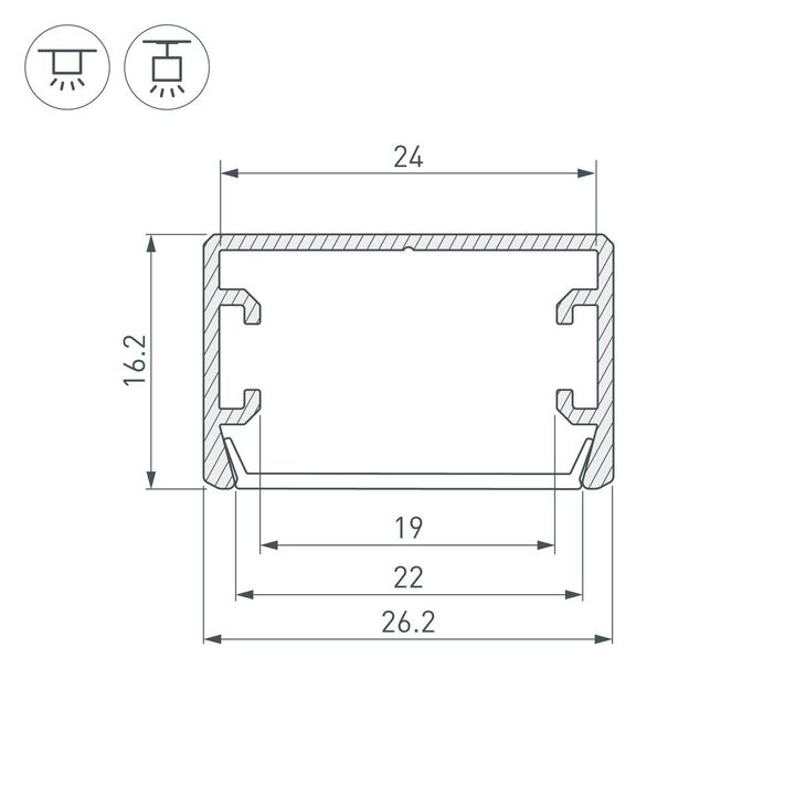 Профиль Arlight PLS-Lock-H16-SMT-3000 Anod 044805
